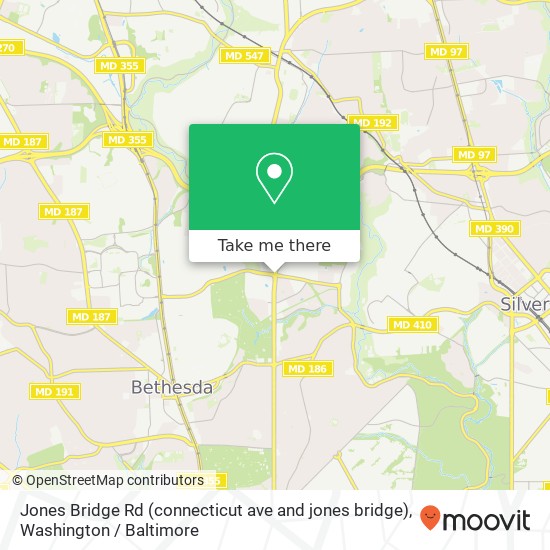 Jones Bridge Rd (connecticut ave and jones bridge), Chevy Chase, MD 20815 map