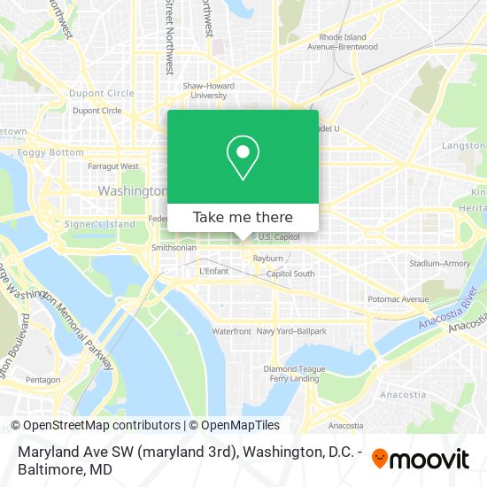 Mapa de Maryland Ave SW (maryland 3rd)