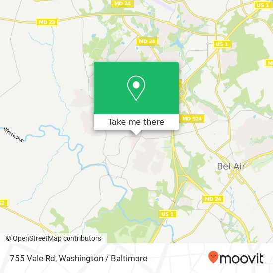 Mapa de 755 Vale Rd, Bel Air, MD 21014