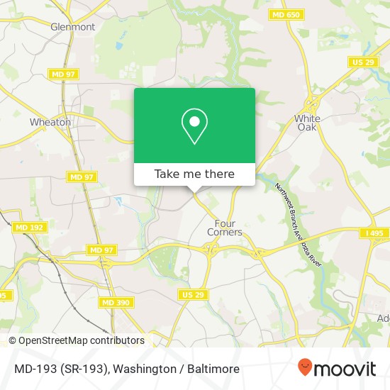 MD-193 (SR-193), Silver Spring, MD 20901 map