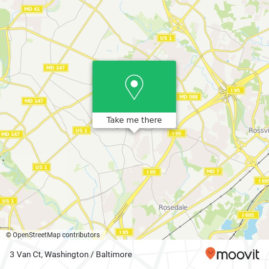 Mapa de 3 Van Ct, Baltimore, MD 21206