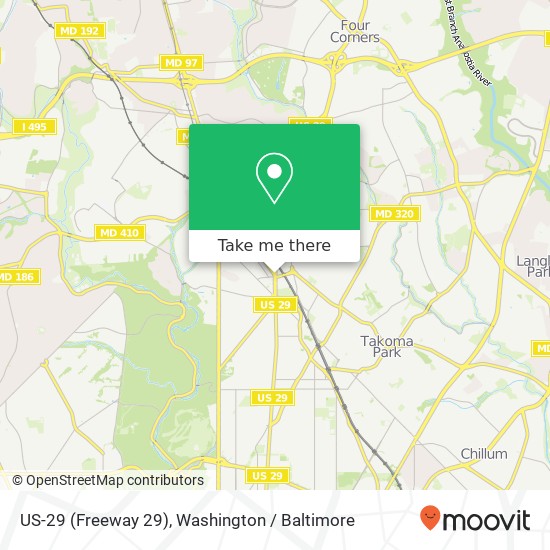 US-29 (Freeway 29), Silver Spring, MD 20910 map