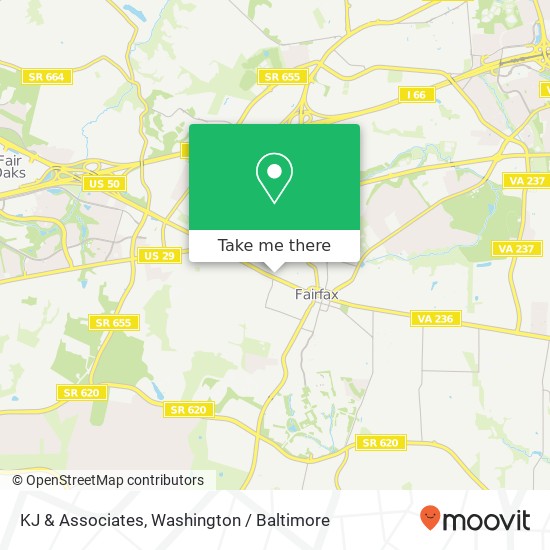 Mapa de KJ & Associates, 10650 Main St