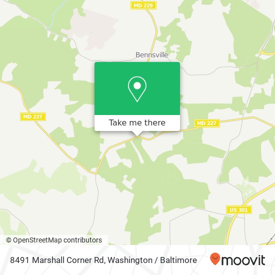 Mapa de 8491 Marshall Corner Rd, Pomfret, MD 20675