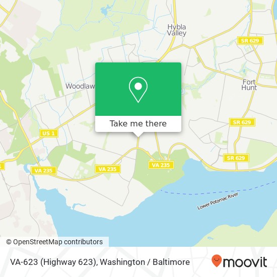 Mapa de VA-623 (Highway 623), Alexandria, VA 22309