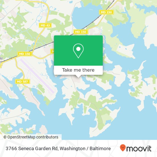 Mapa de 3766 Seneca Garden Rd, Middle River, MD 21220