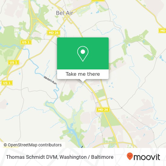 Mapa de Thomas Schmidt DVM, 1501 S Tollgate Rd