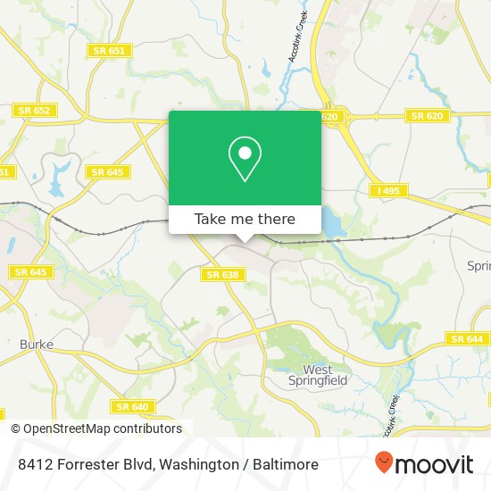 Mapa de 8412 Forrester Blvd, Springfield, VA 22152