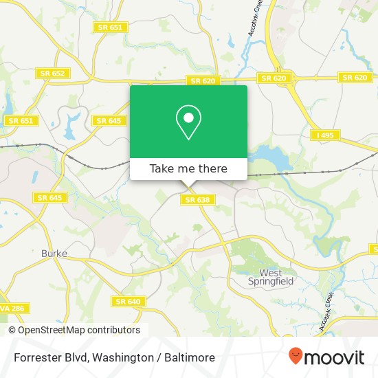 Mapa de Forrester Blvd, Springfield, VA 22152