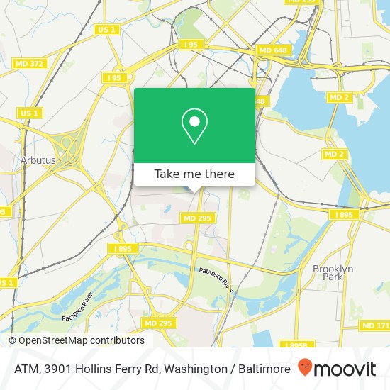 Mapa de ATM, 3901 Hollins Ferry Rd