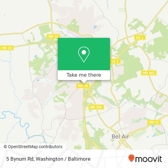 Mapa de 5 Bynum Rd, Forest Hill, MD 21050