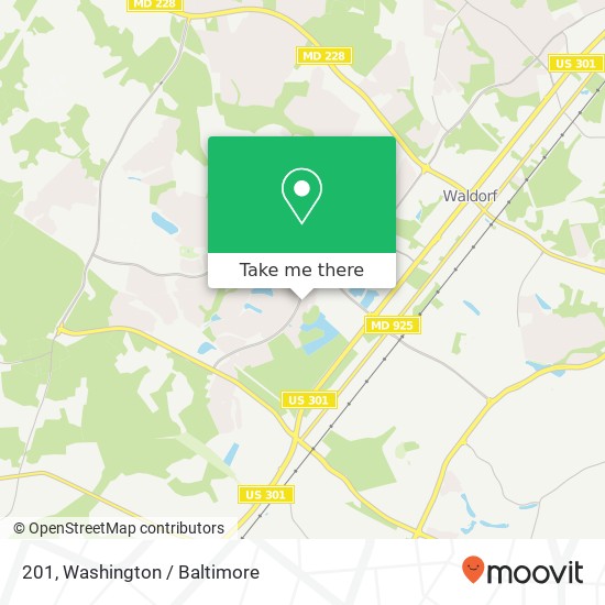 Mapa de 201, 3560 Malvern St #201, Waldorf, MD 20603, USA