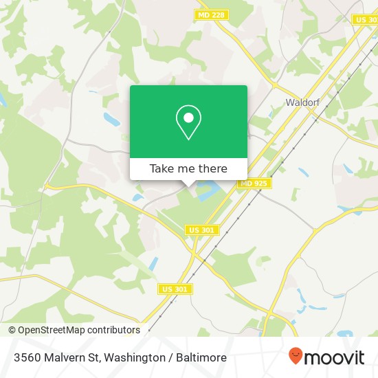 Mapa de 3560 Malvern St, Waldorf (WALDORF), MD 20603