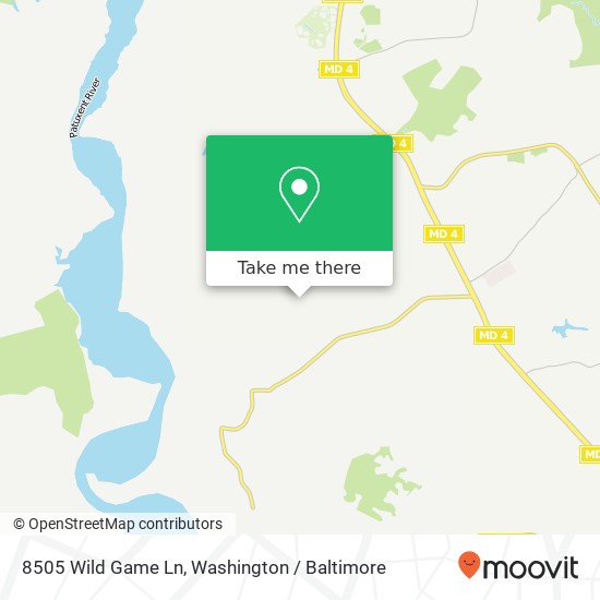 Mapa de 8505 Wild Game Ln, Owings, MD 20736