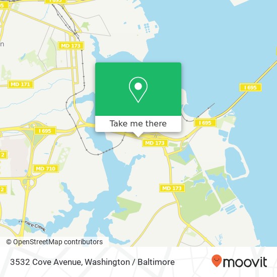 3532 Cove Avenue, 3532 Cove Ave, Baltimore, MD 21226, USA map