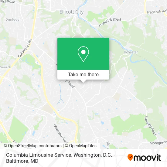 Columbia Limousine Service map