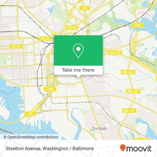 Mapa de Steelton Avenue, Steelton Ave, Baltimore, MD 21224, USA