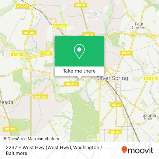 Mapa de 2237 E West Hwy (West Hwy), Silver Spring, MD 20910