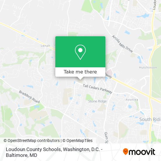 Mapa de Loudoun County Schools