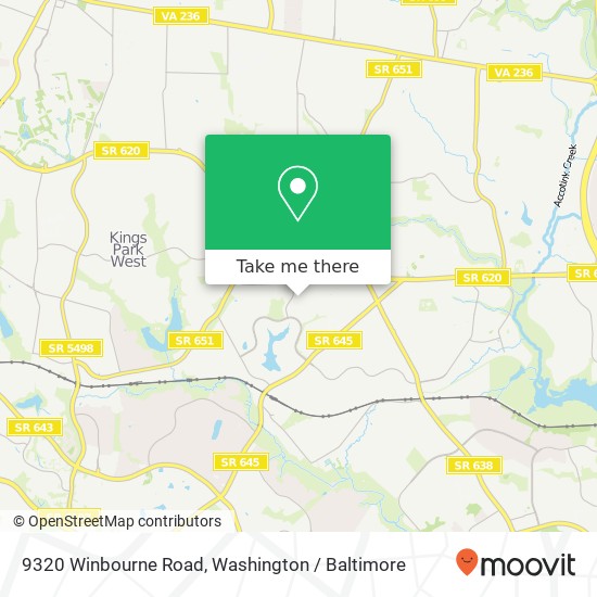 9320 Winbourne Road, 9320 Winbourne Rd, Burke, VA 22015, USA map