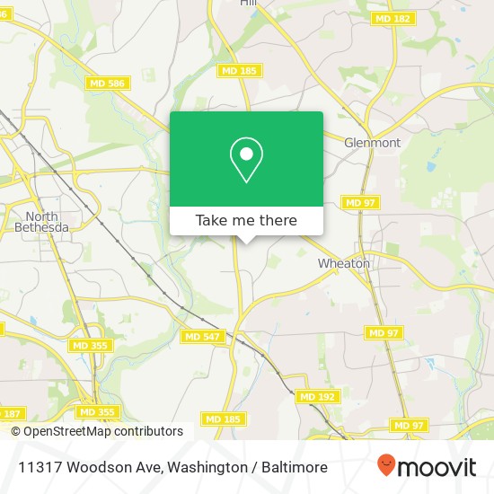 Mapa de 11317 Woodson Ave, Kensington, MD 20895