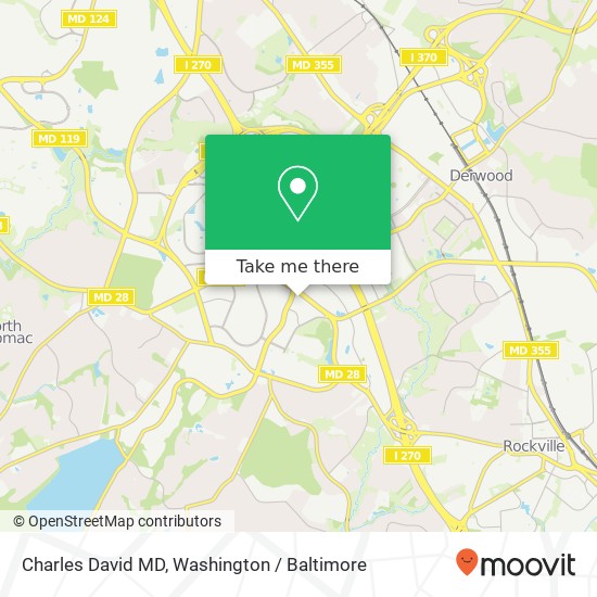 Charles David MD, 15005 Shady Grove Rd map