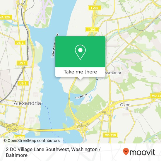 2 DC Village Lane Southwest, 2 DC Village Ln SW, Washington, DC 20032, USA map