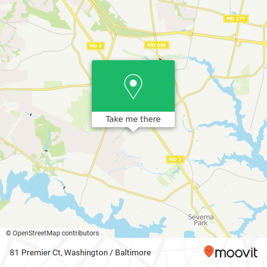 Mapa de 81 Premier Ct, Severna Park, MD 21146