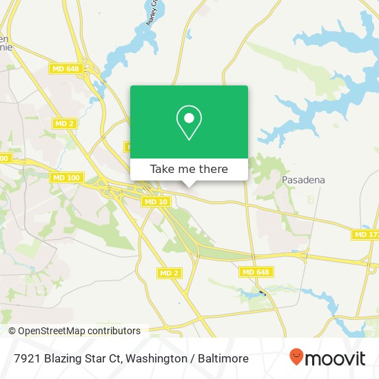 Mapa de 7921 Blazing Star Ct, Pasadena, MD 21122