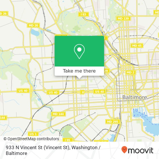 933 N Vincent St (Vincent St), Baltimore, MD 21217 map
