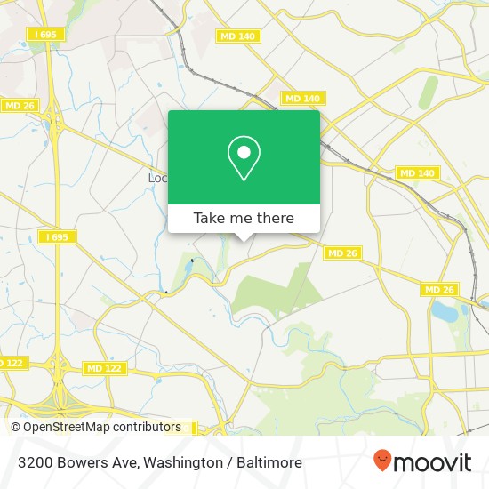 Mapa de 3200 Bowers Ave, Gwynn Oak, MD 21207
