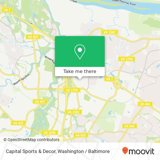 Mapa de Capital Sports & Decor, Sterling, VA 20166