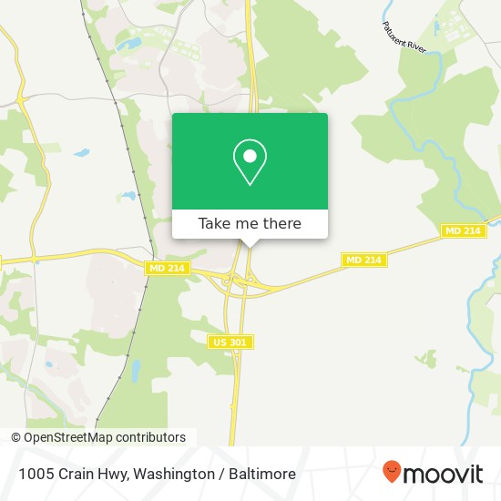 1005 Crain Hwy, Bowie (SOUTH BOWIE), MD 20716 map