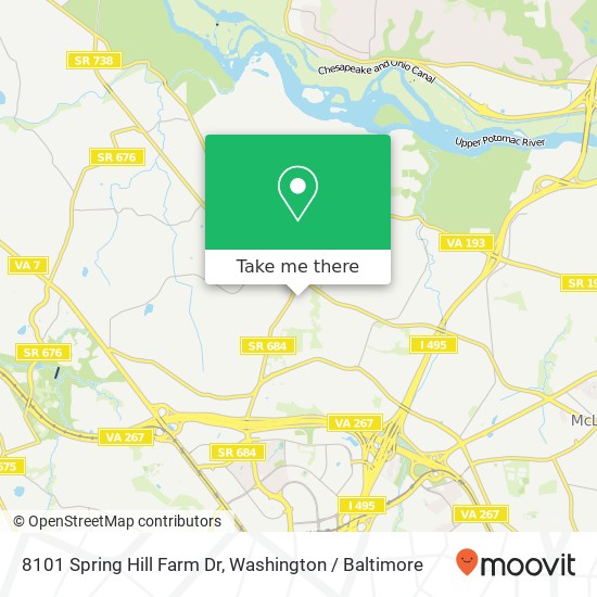 8101 Spring Hill Farm Dr, McLean, VA 22102 map
