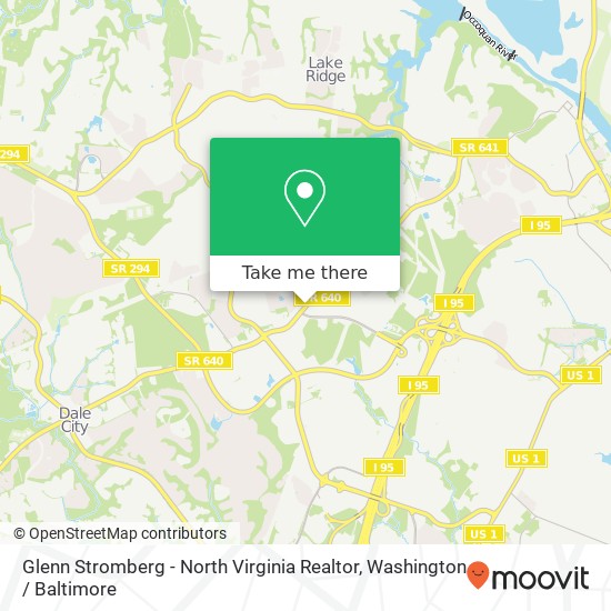 Mapa de Glenn Stromberg - North Virginia Realtor, 2501 Hunter Pl
