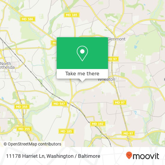 Mapa de 11178 Harriet Ln, Kensington, MD 20895