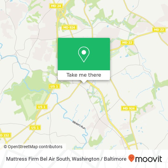 Mapa de Mattress Firm Bel Air South, 615 Baltimore Pike