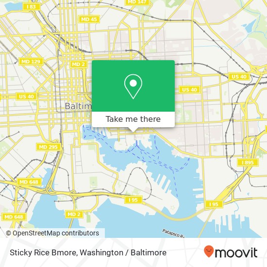 Sticky Rice Bmore, 1634 Aliceanna St map