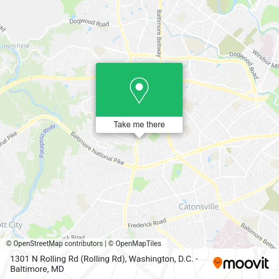 1301 N Rolling Rd map