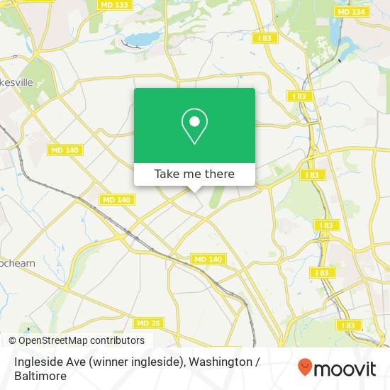 Mapa de Ingleside Ave (winner ingleside), Baltimore, MD 21215