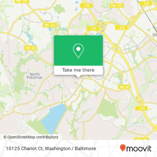 10125 Chariot Ct, Rockville, MD 20850 map