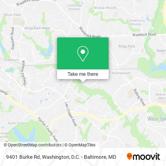 Mapa de 9401 Burke Rd