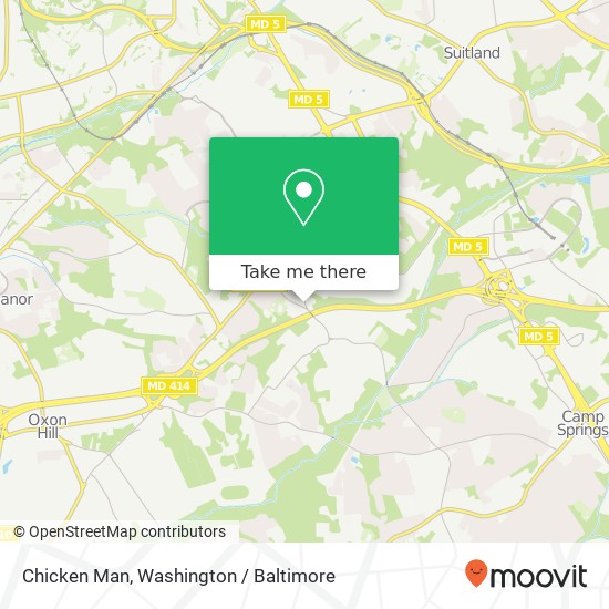 Chicken Man, 4939 Temple Hill Rd map