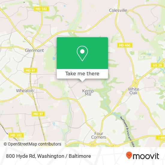 800 Hyde Rd, Silver Spring, MD 20902 map