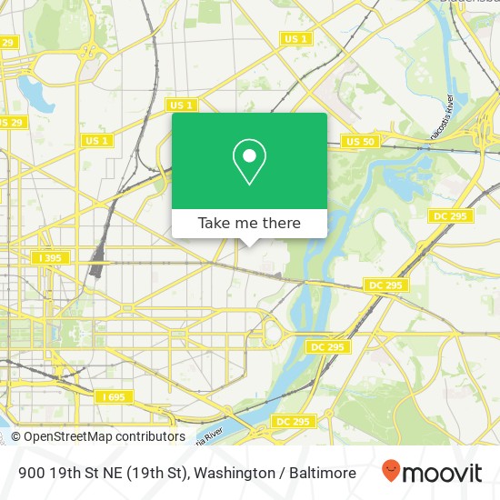 900 19th St NE (19th St), Washington, DC 20002 map