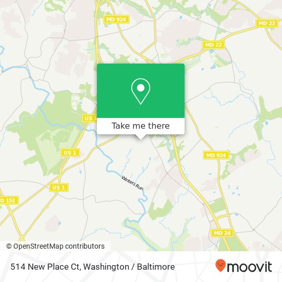 514 New Place Ct, Bel Air, MD 21014 map