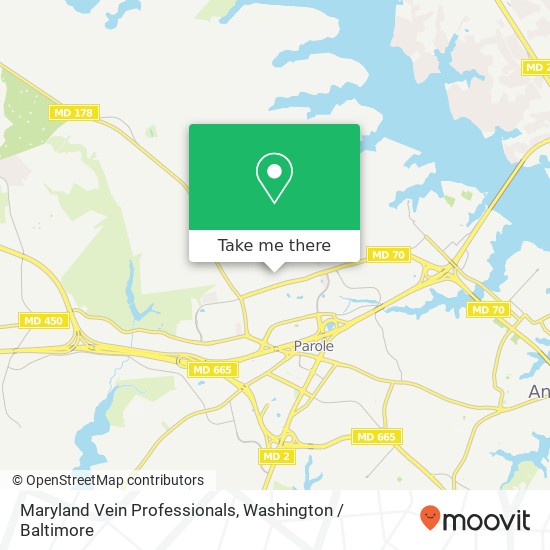 Maryland Vein Professionals, 888 Bestgate Rd map