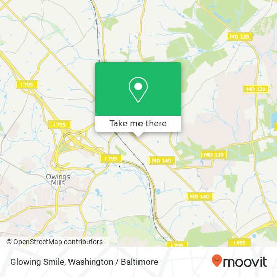 Mapa de Glowing Smile, 9921 Reisterstown Rd