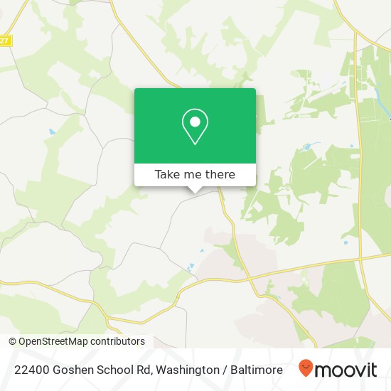 Mapa de 22400 Goshen School Rd, Gaithersburg, MD 20882