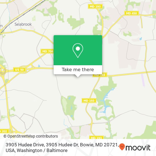 Mapa de 3905 Hudee Drive, 3905 Hudee Dr, Bowie, MD 20721, USA